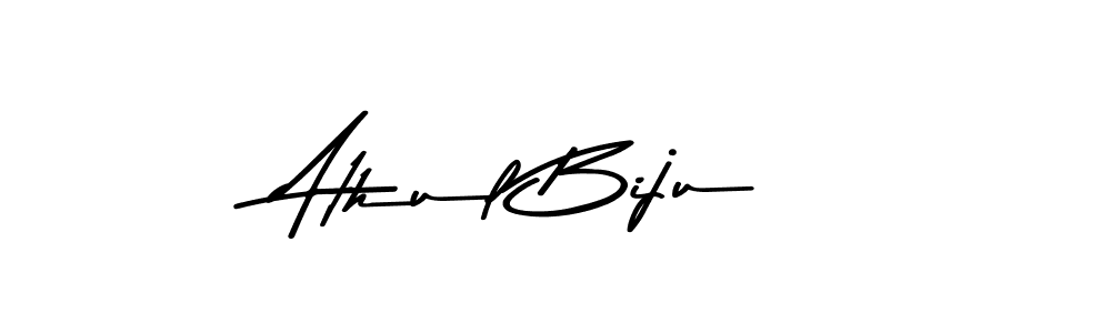 Make a beautiful signature design for name Athul Biju. With this signature (Asem Kandis PERSONAL USE) style, you can create a handwritten signature for free. Athul Biju signature style 9 images and pictures png