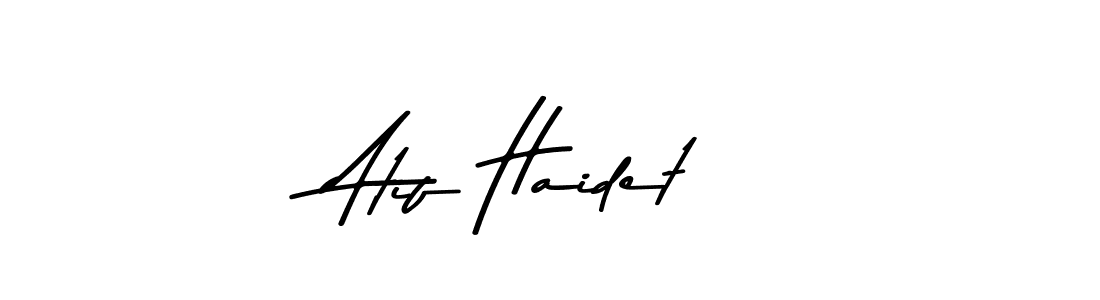 Make a beautiful signature design for name Atif Haidet. Use this online signature maker to create a handwritten signature for free. Atif Haidet signature style 9 images and pictures png