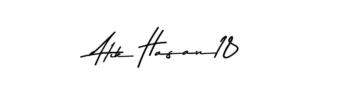 Make a beautiful signature design for name Atik Hasan18. With this signature (Asem Kandis PERSONAL USE) style, you can create a handwritten signature for free. Atik Hasan18 signature style 9 images and pictures png