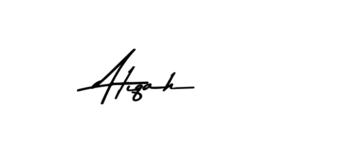 How to make Atiqah  name signature. Use Asem Kandis PERSONAL USE style for creating short signs online. This is the latest handwritten sign. Atiqah  signature style 9 images and pictures png