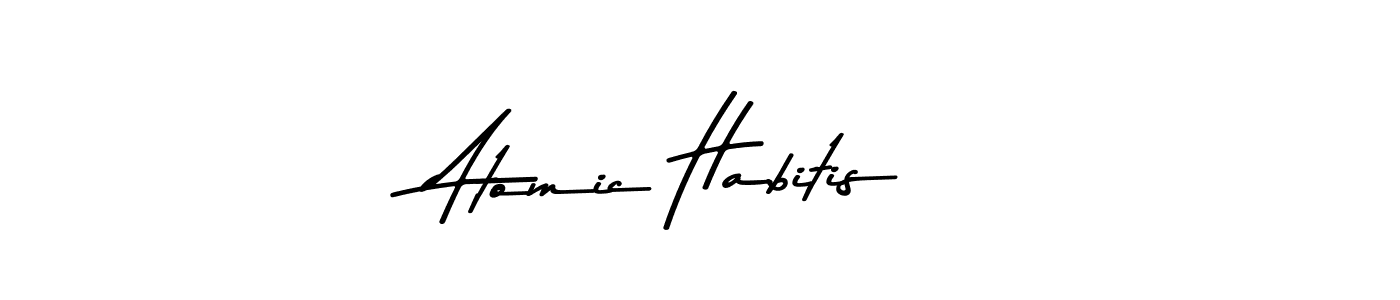 if you are searching for the best signature style for your name Atomic Habitis. so please give up your signature search. here we have designed multiple signature styles  using Asem Kandis PERSONAL USE. Atomic Habitis signature style 9 images and pictures png
