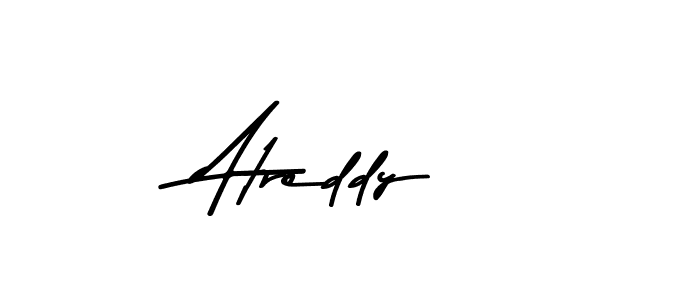 Create a beautiful signature design for name Atreddy. With this signature (Asem Kandis PERSONAL USE) fonts, you can make a handwritten signature for free. Atreddy signature style 9 images and pictures png