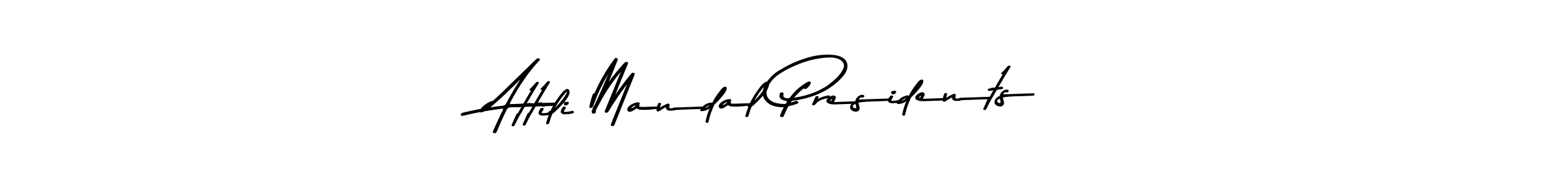 Use a signature maker to create a handwritten signature online. With this signature software, you can design (Asem Kandis PERSONAL USE) your own signature for name Attili Mandal Presidents. Attili Mandal Presidents signature style 9 images and pictures png