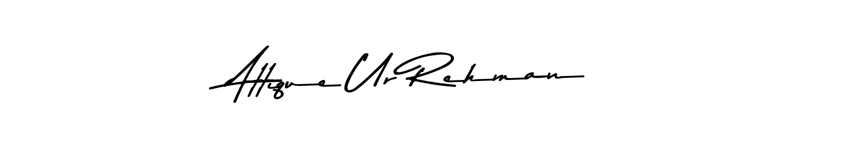 Make a beautiful signature design for name Attique Ur Rehman. With this signature (Asem Kandis PERSONAL USE) style, you can create a handwritten signature for free. Attique Ur Rehman signature style 9 images and pictures png
