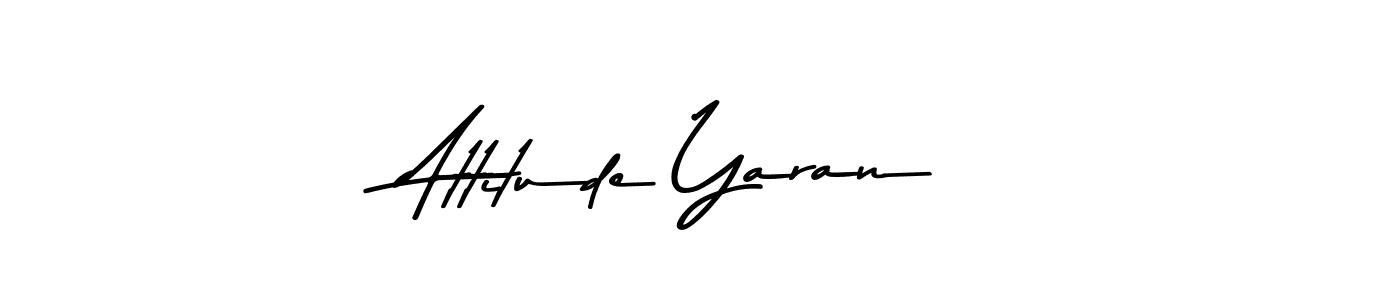 How to make Attitude Yaran name signature. Use Asem Kandis PERSONAL USE style for creating short signs online. This is the latest handwritten sign. Attitude Yaran signature style 9 images and pictures png