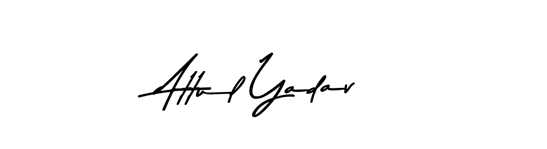 Make a beautiful signature design for name Attul Yadav. With this signature (Asem Kandis PERSONAL USE) style, you can create a handwritten signature for free. Attul Yadav signature style 9 images and pictures png