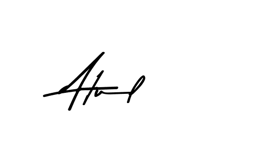 How to make Atul  name signature. Use Asem Kandis PERSONAL USE style for creating short signs online. This is the latest handwritten sign. Atul  signature style 9 images and pictures png