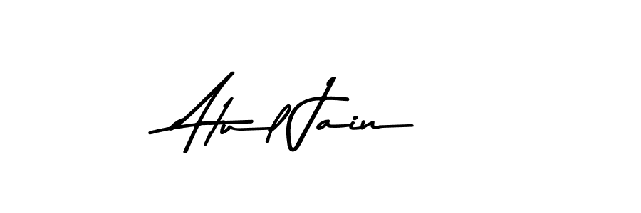 Create a beautiful signature design for name Atul Jain. With this signature (Asem Kandis PERSONAL USE) fonts, you can make a handwritten signature for free. Atul Jain signature style 9 images and pictures png