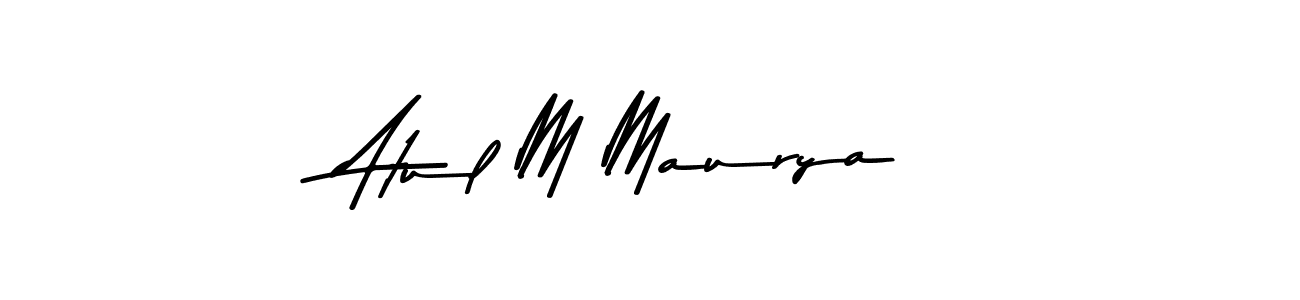 Asem Kandis PERSONAL USE is a professional signature style that is perfect for those who want to add a touch of class to their signature. It is also a great choice for those who want to make their signature more unique. Get Atul M Maurya name to fancy signature for free. Atul M Maurya signature style 9 images and pictures png