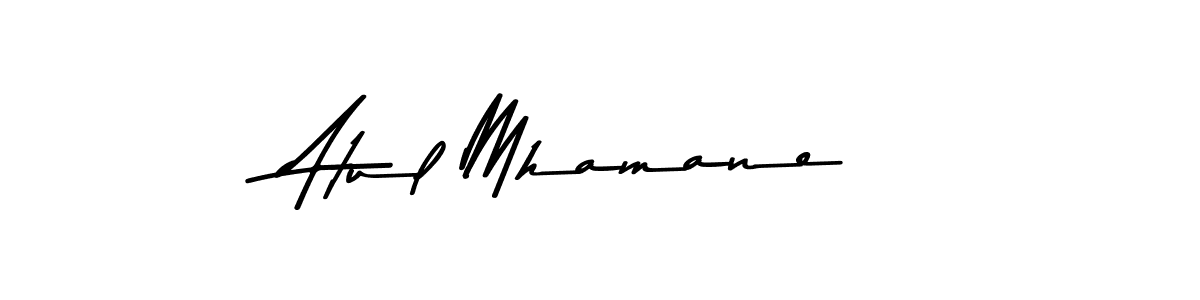 Use a signature maker to create a handwritten signature online. With this signature software, you can design (Asem Kandis PERSONAL USE) your own signature for name Atul Mhamane. Atul Mhamane signature style 9 images and pictures png