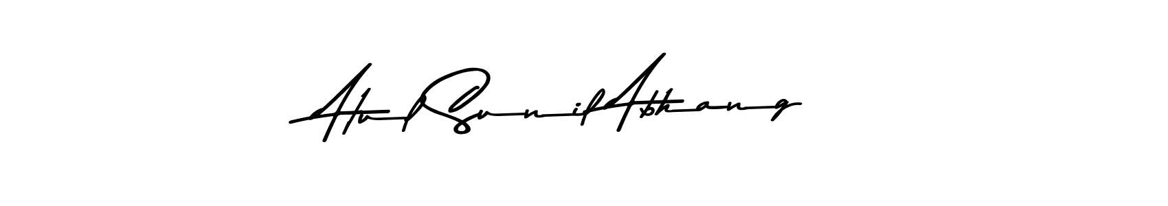 Create a beautiful signature design for name Atul Sunil Abhang. With this signature (Asem Kandis PERSONAL USE) fonts, you can make a handwritten signature for free. Atul Sunil Abhang signature style 9 images and pictures png