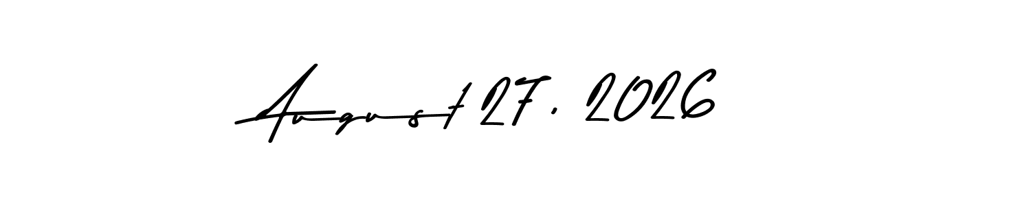 Use a signature maker to create a handwritten signature online. With this signature software, you can design (Asem Kandis PERSONAL USE) your own signature for name August 27, 2026. August 27, 2026 signature style 9 images and pictures png