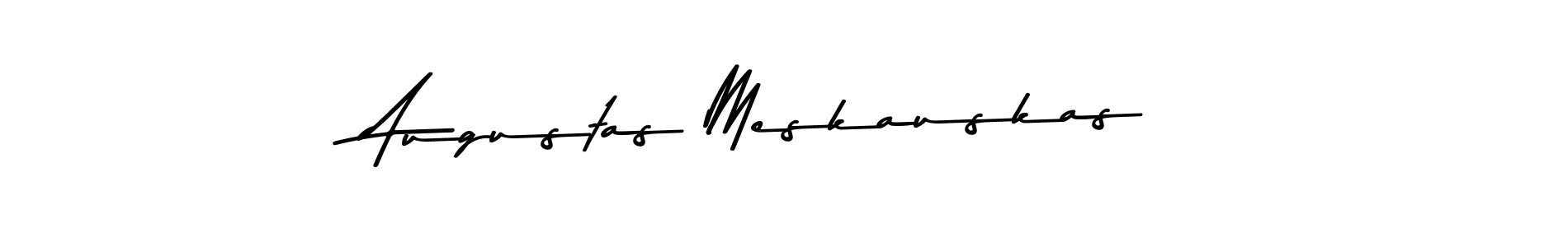 How to make Augustas Meskauskas name signature. Use Asem Kandis PERSONAL USE style for creating short signs online. This is the latest handwritten sign. Augustas Meskauskas signature style 9 images and pictures png