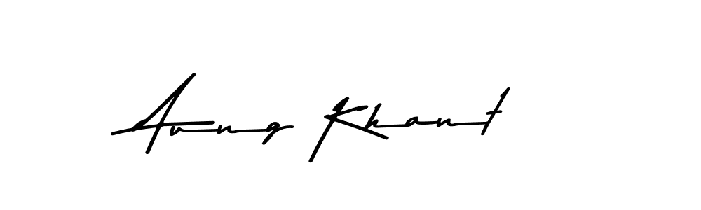 Design your own signature with our free online signature maker. With this signature software, you can create a handwritten (Asem Kandis PERSONAL USE) signature for name Aung Khant. Aung Khant signature style 9 images and pictures png