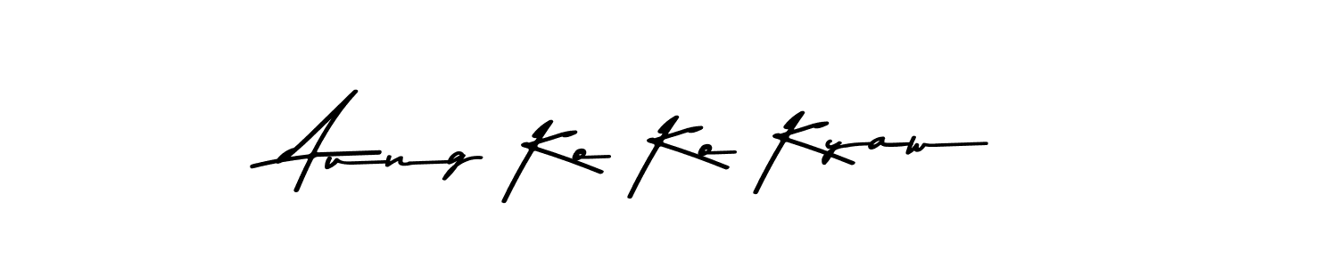 Use a signature maker to create a handwritten signature online. With this signature software, you can design (Asem Kandis PERSONAL USE) your own signature for name Aung Ko Ko Kyaw. Aung Ko Ko Kyaw signature style 9 images and pictures png