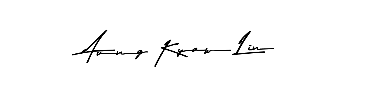 Use a signature maker to create a handwritten signature online. With this signature software, you can design (Asem Kandis PERSONAL USE) your own signature for name Aung Kyaw Lin. Aung Kyaw Lin signature style 9 images and pictures png