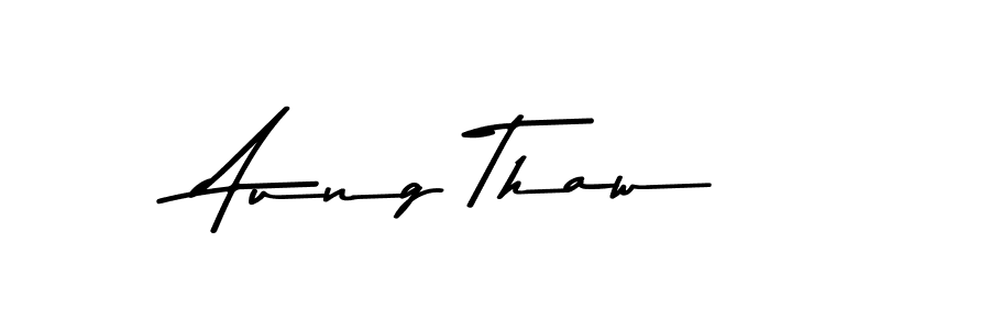 Create a beautiful signature design for name Aung Thaw. With this signature (Asem Kandis PERSONAL USE) fonts, you can make a handwritten signature for free. Aung Thaw signature style 9 images and pictures png