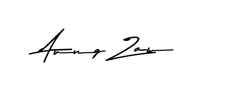 Create a beautiful signature design for name Aung Zaw. With this signature (Asem Kandis PERSONAL USE) fonts, you can make a handwritten signature for free. Aung Zaw signature style 9 images and pictures png