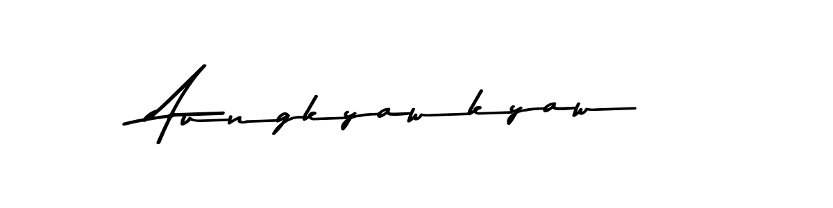 You should practise on your own different ways (Asem Kandis PERSONAL USE) to write your name (Aungkyawkyaw) in signature. don't let someone else do it for you. Aungkyawkyaw signature style 9 images and pictures png