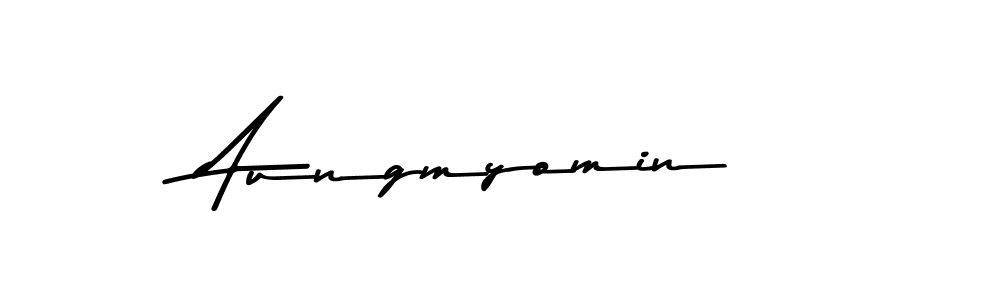 Create a beautiful signature design for name Aungmyomin. With this signature (Asem Kandis PERSONAL USE) fonts, you can make a handwritten signature for free. Aungmyomin signature style 9 images and pictures png