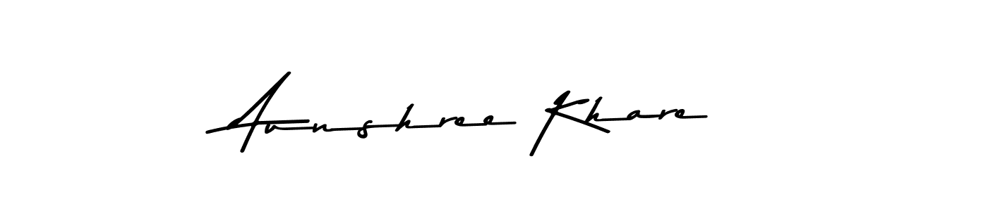 Create a beautiful signature design for name Aunshree Khare. With this signature (Asem Kandis PERSONAL USE) fonts, you can make a handwritten signature for free. Aunshree Khare signature style 9 images and pictures png