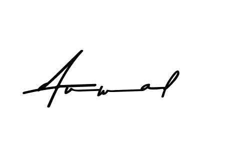 How to make Auwal name signature. Use Asem Kandis PERSONAL USE style for creating short signs online. This is the latest handwritten sign. Auwal signature style 9 images and pictures png