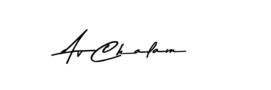 How to make Av Chalam name signature. Use Asem Kandis PERSONAL USE style for creating short signs online. This is the latest handwritten sign. Av Chalam signature style 9 images and pictures png