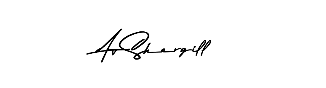 Create a beautiful signature design for name Av Shergill. With this signature (Asem Kandis PERSONAL USE) fonts, you can make a handwritten signature for free. Av Shergill signature style 9 images and pictures png