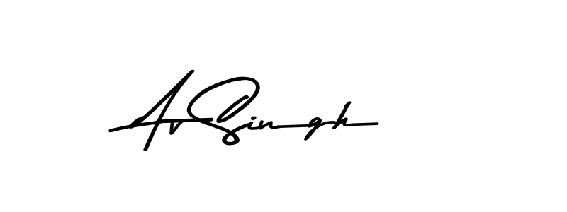Make a beautiful signature design for name Av Singh. With this signature (Asem Kandis PERSONAL USE) style, you can create a handwritten signature for free. Av Singh signature style 9 images and pictures png
