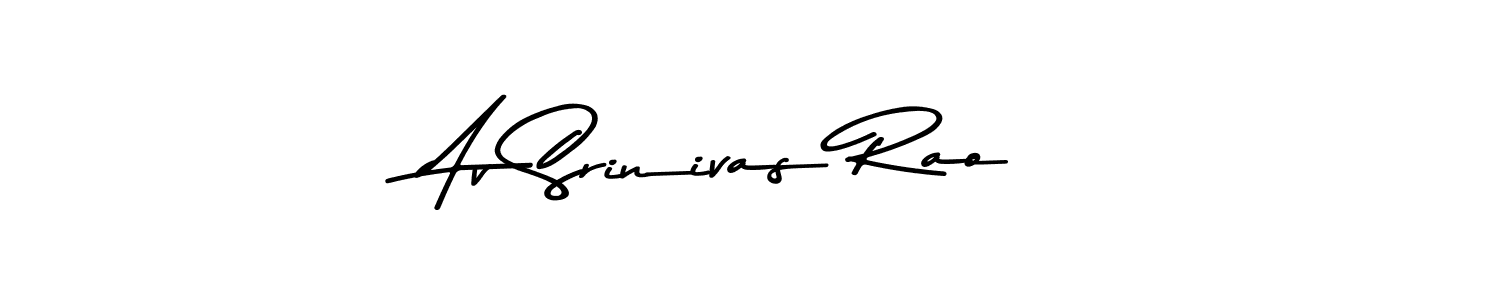 You can use this online signature creator to create a handwritten signature for the name Av Srinivas Rao. This is the best online autograph maker. Av Srinivas Rao signature style 9 images and pictures png