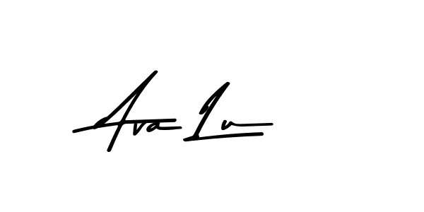 How to make Ava Lu name signature. Use Asem Kandis PERSONAL USE style for creating short signs online. This is the latest handwritten sign. Ava Lu signature style 9 images and pictures png