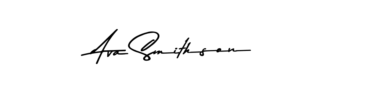 How to make Ava Smithson name signature. Use Asem Kandis PERSONAL USE style for creating short signs online. This is the latest handwritten sign. Ava Smithson signature style 9 images and pictures png