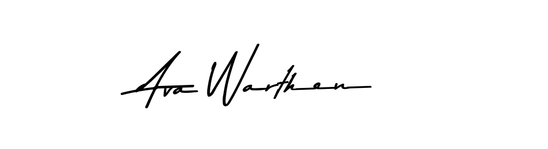 Create a beautiful signature design for name Ava Warthen. With this signature (Asem Kandis PERSONAL USE) fonts, you can make a handwritten signature for free. Ava Warthen signature style 9 images and pictures png