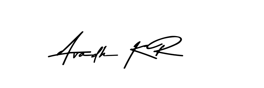 How to make Avadh K R name signature. Use Asem Kandis PERSONAL USE style for creating short signs online. This is the latest handwritten sign. Avadh K R signature style 9 images and pictures png