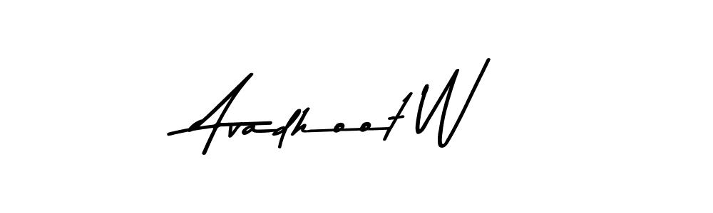 How to make Avadhoot W signature? Asem Kandis PERSONAL USE is a professional autograph style. Create handwritten signature for Avadhoot W name. Avadhoot W signature style 9 images and pictures png