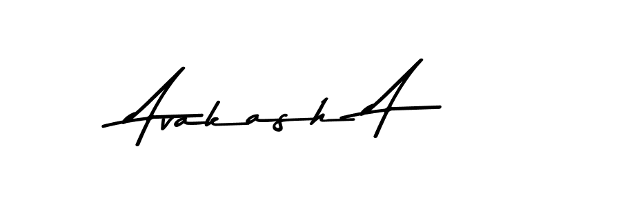 Create a beautiful signature design for name Avakash A. With this signature (Asem Kandis PERSONAL USE) fonts, you can make a handwritten signature for free. Avakash A signature style 9 images and pictures png