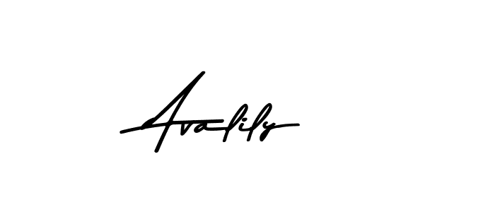How to make Avalily name signature. Use Asem Kandis PERSONAL USE style for creating short signs online. This is the latest handwritten sign. Avalily signature style 9 images and pictures png