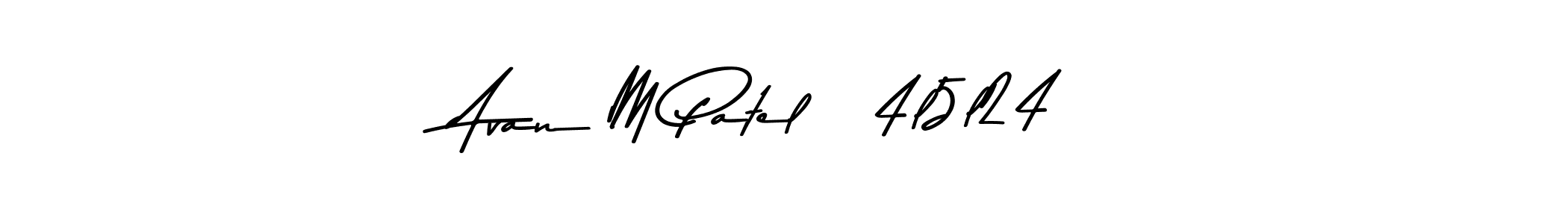 Use a signature maker to create a handwritten signature online. With this signature software, you can design (Asem Kandis PERSONAL USE) your own signature for name Avan M Patel   4l5l24. Avan M Patel   4l5l24 signature style 9 images and pictures png