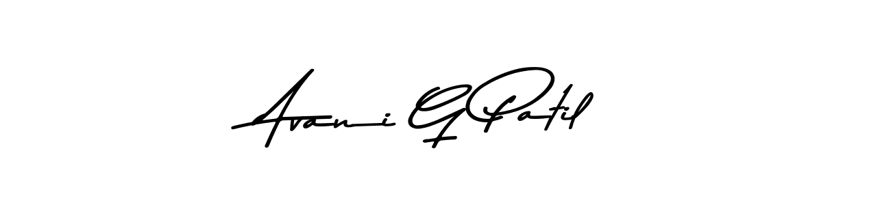 Design your own signature with our free online signature maker. With this signature software, you can create a handwritten (Asem Kandis PERSONAL USE) signature for name Avani G Patil. Avani G Patil signature style 9 images and pictures png