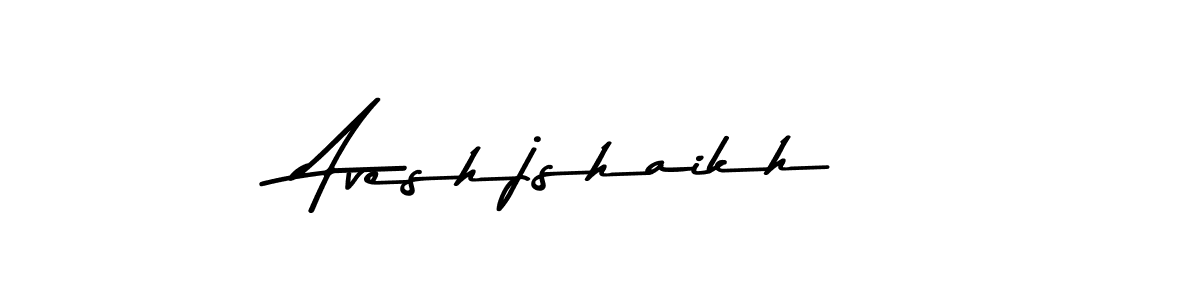 How to make Aveshjshaikh name signature. Use Asem Kandis PERSONAL USE style for creating short signs online. This is the latest handwritten sign. Aveshjshaikh signature style 9 images and pictures png
