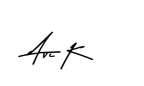 How to make Avi K name signature. Use Asem Kandis PERSONAL USE style for creating short signs online. This is the latest handwritten sign. Avi K signature style 9 images and pictures png