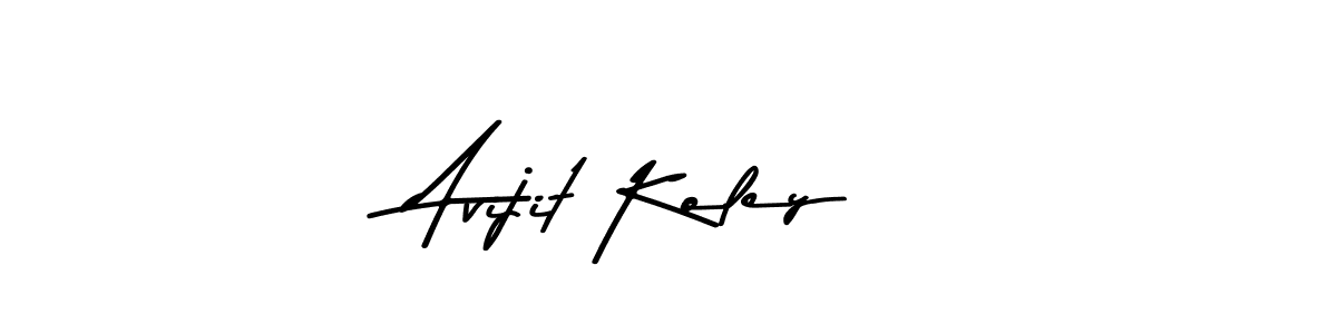 How to make Avijit Koley name signature. Use Asem Kandis PERSONAL USE style for creating short signs online. This is the latest handwritten sign. Avijit Koley signature style 9 images and pictures png