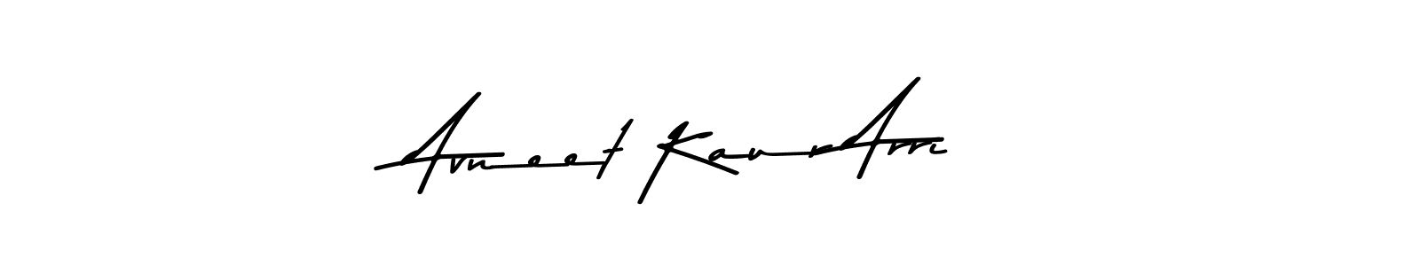 How to make Avneet Kaur Arri name signature. Use Asem Kandis PERSONAL USE style for creating short signs online. This is the latest handwritten sign. Avneet Kaur Arri signature style 9 images and pictures png