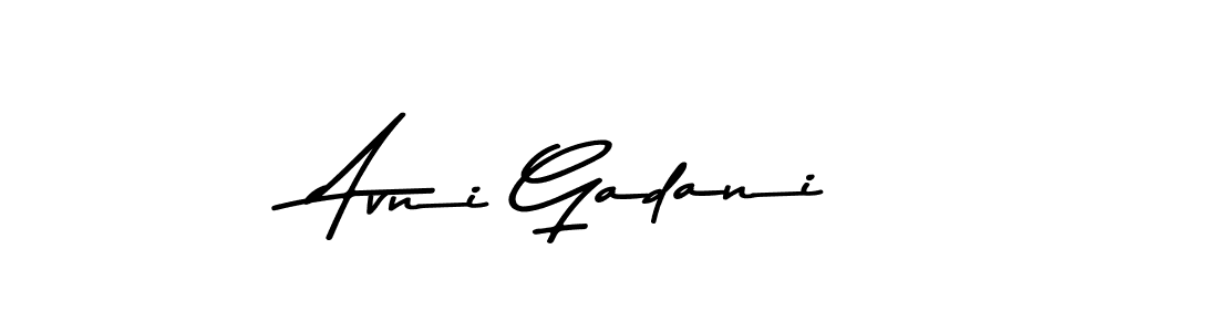Create a beautiful signature design for name Avni Gadani. With this signature (Asem Kandis PERSONAL USE) fonts, you can make a handwritten signature for free. Avni Gadani signature style 9 images and pictures png