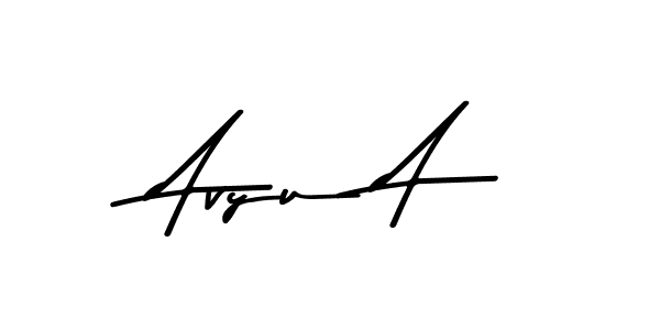 Use a signature maker to create a handwritten signature online. With this signature software, you can design (Asem Kandis PERSONAL USE) your own signature for name Avyu A. Avyu A signature style 9 images and pictures png