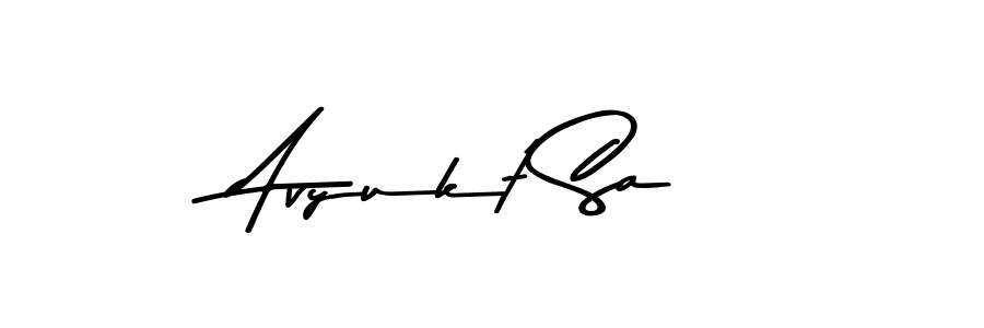 Make a beautiful signature design for name Avyukt Sa. With this signature (Asem Kandis PERSONAL USE) style, you can create a handwritten signature for free. Avyukt Sa signature style 9 images and pictures png