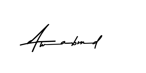 Design your own signature with our free online signature maker. With this signature software, you can create a handwritten (Asem Kandis PERSONAL USE) signature for name Awabmd. Awabmd signature style 9 images and pictures png