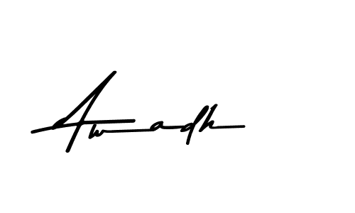 Use a signature maker to create a handwritten signature online. With this signature software, you can design (Asem Kandis PERSONAL USE) your own signature for name Awadh. Awadh signature style 9 images and pictures png