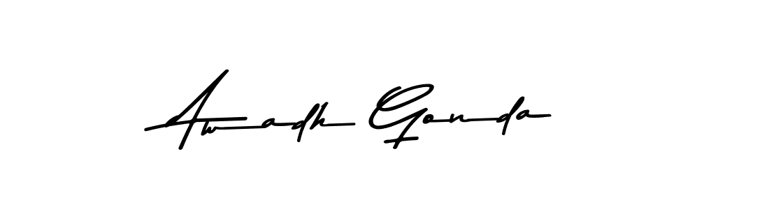 How to make Awadh Gonda signature? Asem Kandis PERSONAL USE is a professional autograph style. Create handwritten signature for Awadh Gonda name. Awadh Gonda signature style 9 images and pictures png