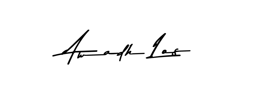 This is the best signature style for the Awadh Los name. Also you like these signature font (Asem Kandis PERSONAL USE). Mix name signature. Awadh Los signature style 9 images and pictures png